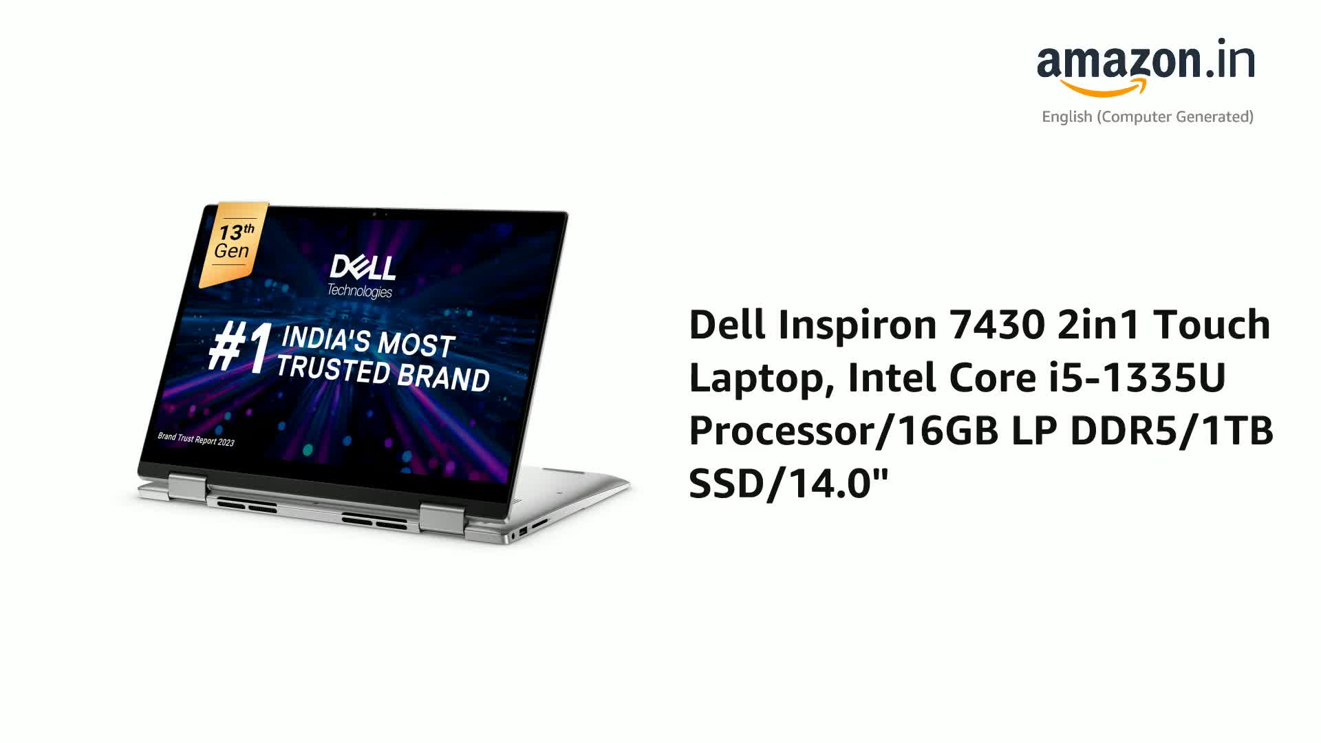 Dell Inspiron 7430 2in1 Touch Laptop, Intel Core i5-1335U